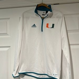 University of Miami adidas half zip